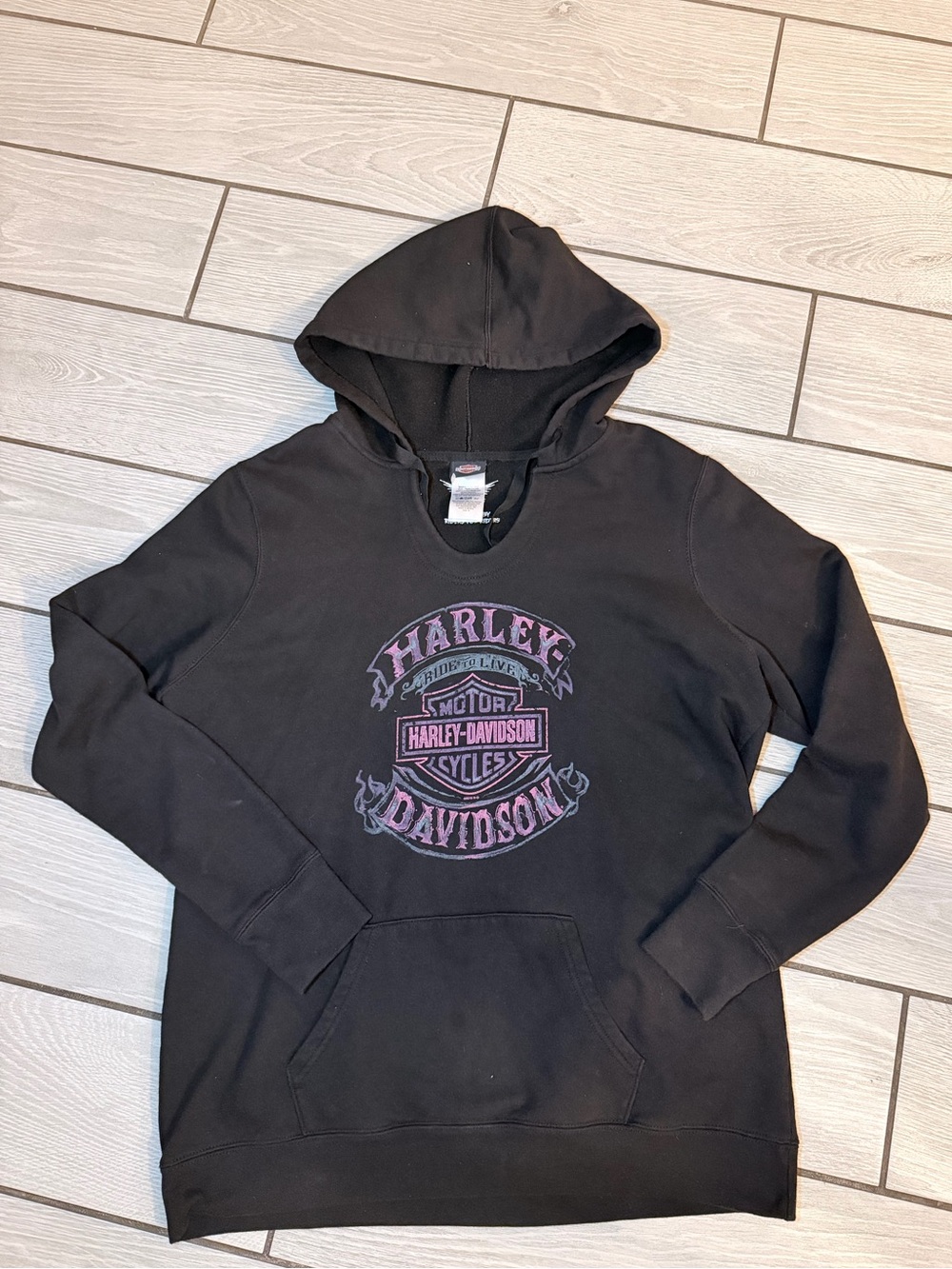 Harley-Davidson Black Logo Hooded Sweatshirt size XL